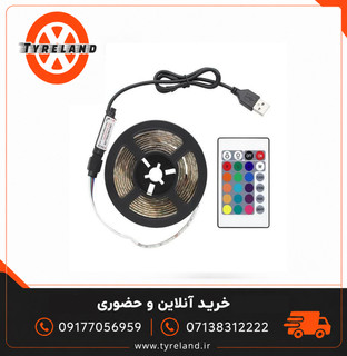 ریسه ال ای دی RGB به همراه کنترلر و ریموت 1 متری 5 ولت